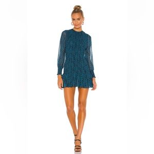 Misa Los Angeles Roisin Dress in Snake Teal